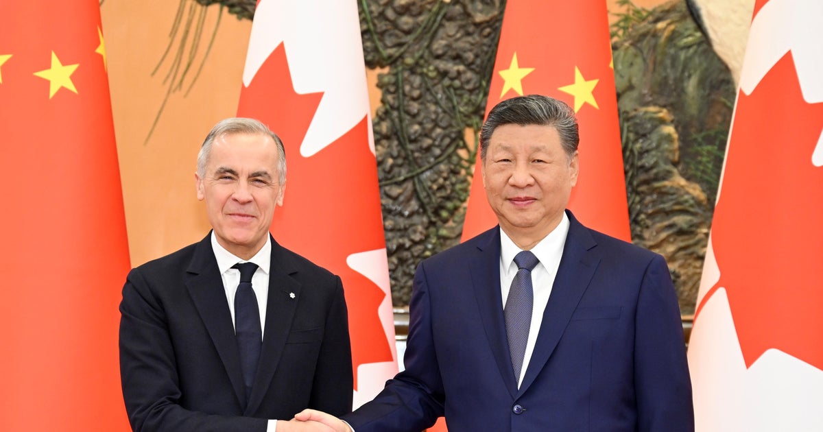 Chinese President Xi Jinping meets with Canadian Prime Minister Mark Carney at the Great Hall of the People in Beijing, Jan. 16, 2026. 